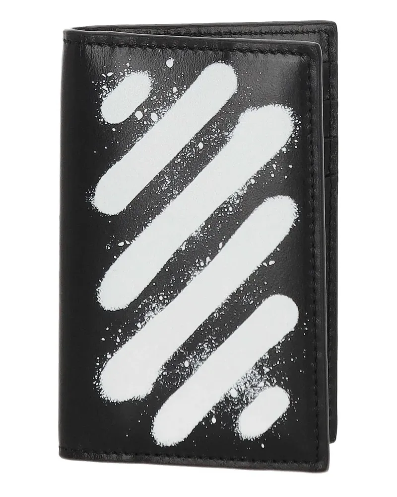 OFF-WHITE stripe wallets - Schwarz Schwarz