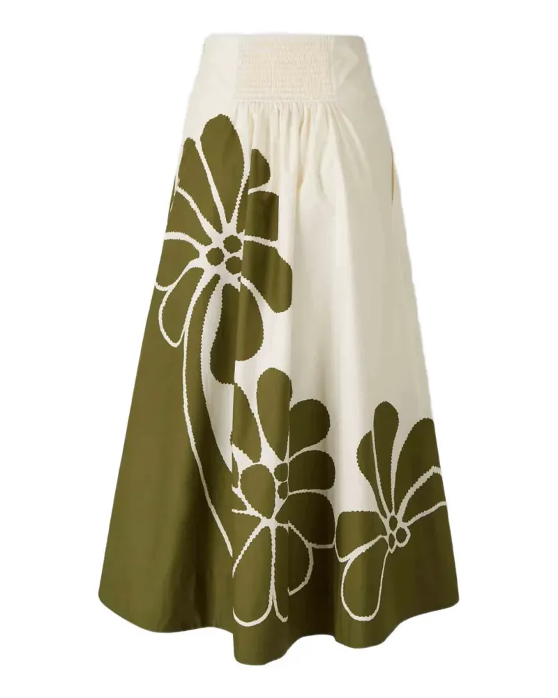 FARM Rio Midirock mit Blumenmuster - Weiß Weiß