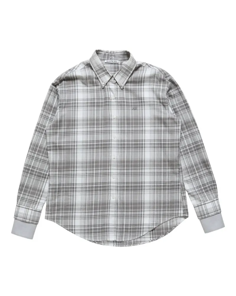 Acne Studios Flanellhemd im Layering-Look - Grau Grau