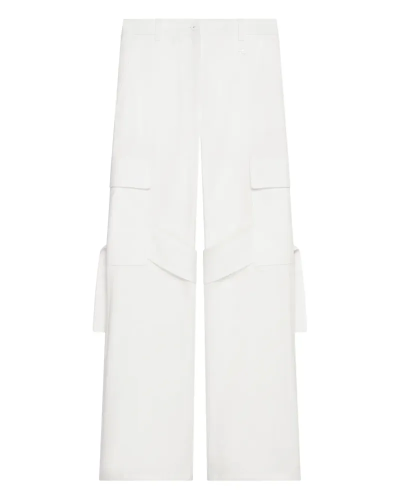 Courrèges Hose mit Klappentasche - Weiß Weiß