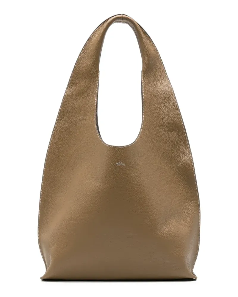 A.P.C. Le Neige Tote Bag aus Leder - Nude Nude