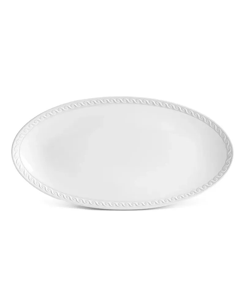 L’OBJET Ovale Neptune Servierplatte (53cm x 30cm) - Weiß Weiß