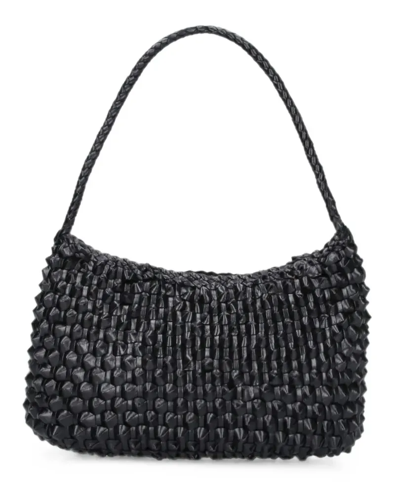 Dragon Diffusion Basil Cactus Schultertasche aus Büffelleder - Schwarz Schwarz