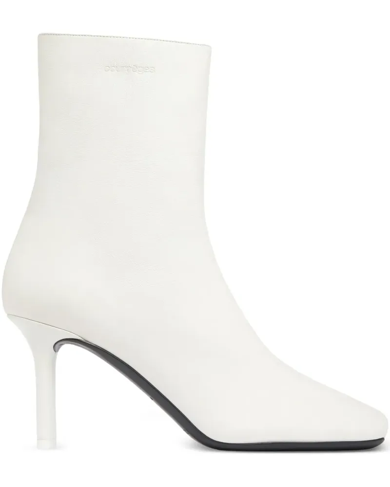 Courrèges Stiefeletten mit eckiger Kappe - Weiß Weiß