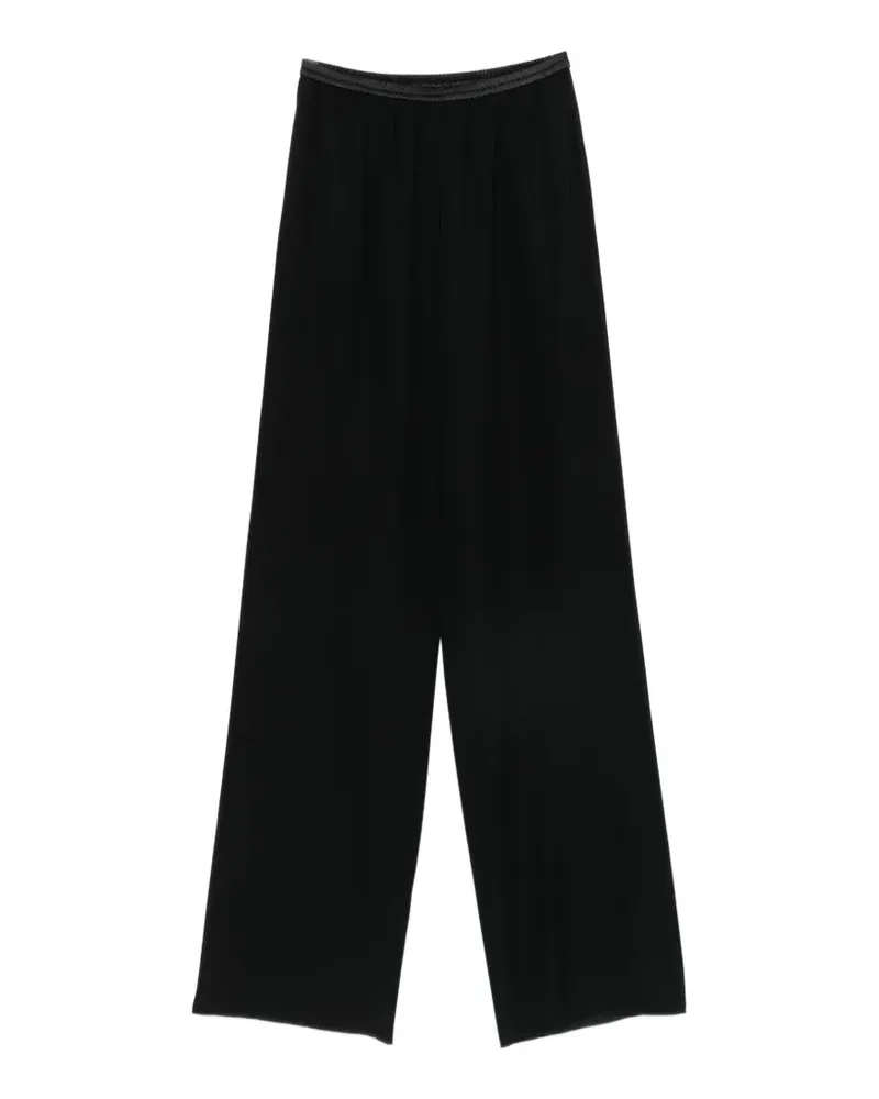 Emporio Armani elasticated straight trousers - Schwarz Schwarz