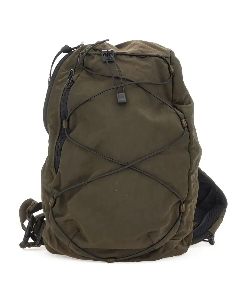 C.P. Company Kordelzug-Rucksack mit Lens-Detail - Grün Grün