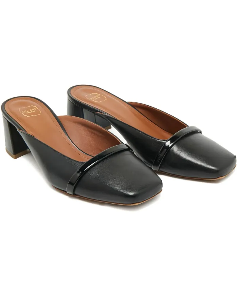 Malone Souliers square-toe leather mules - Schwarz Schwarz