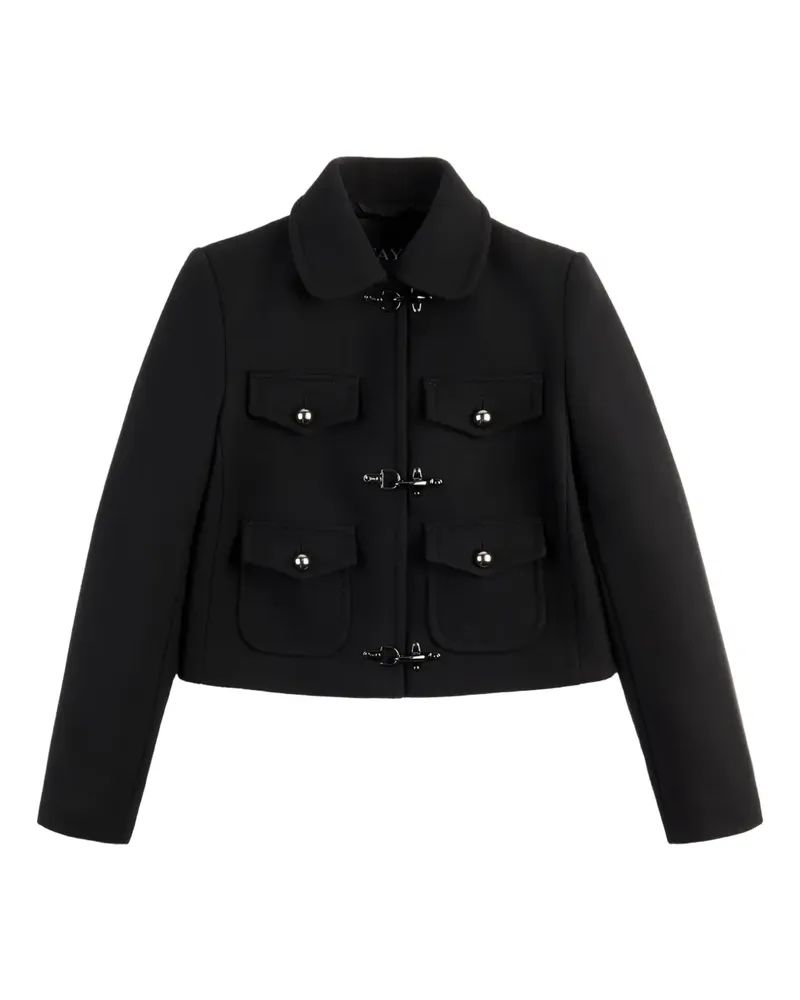 Fay Doppelreihige Military-Jacke - Schwarz Schwarz