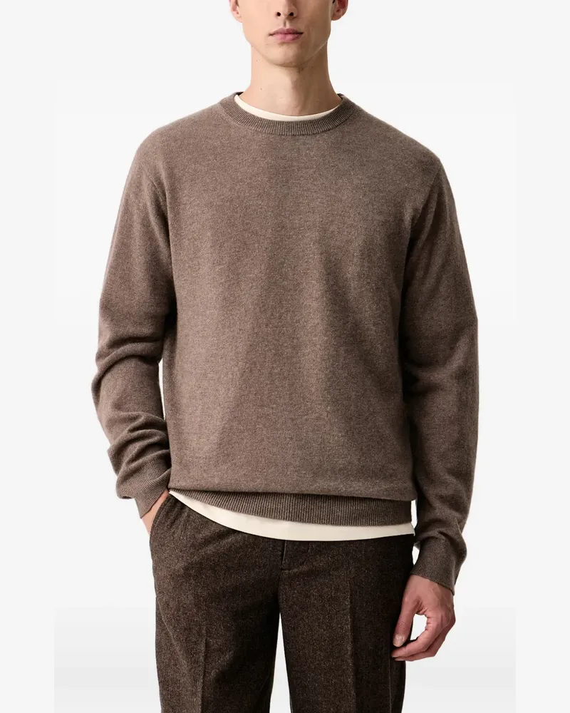 Lindbergh 1927 Pullover mit geripptem Besatz - Braun Braun