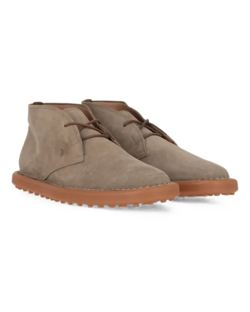 TOD'S suede ankle boots - Nude Nude