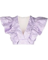 Philosophy Di Lorenzo Serafini Cropped-Top mit Blumenmuster Violett