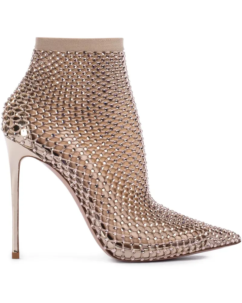 Le Silla Gilda Pumps mit Kristallen 120mm - Nude Nude