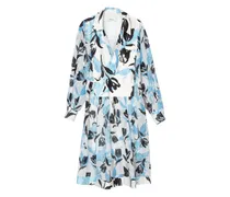Kleid mit Blumen-Print - Nude