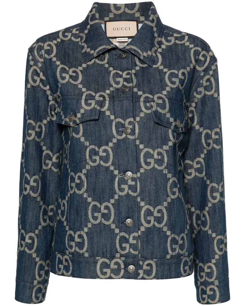 Gucci Jumbo GG Jeansjacke - Blau Blau