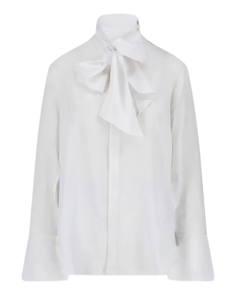 Sa Su Phi pussy-bow silk blouse - Weiß Weiß