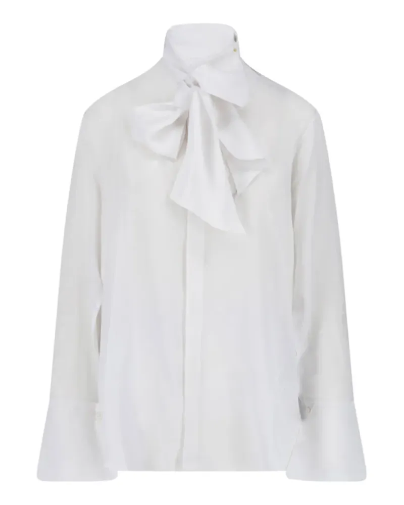 Sa Su Phi pussy-bow silk blouse - Weiß Weiß