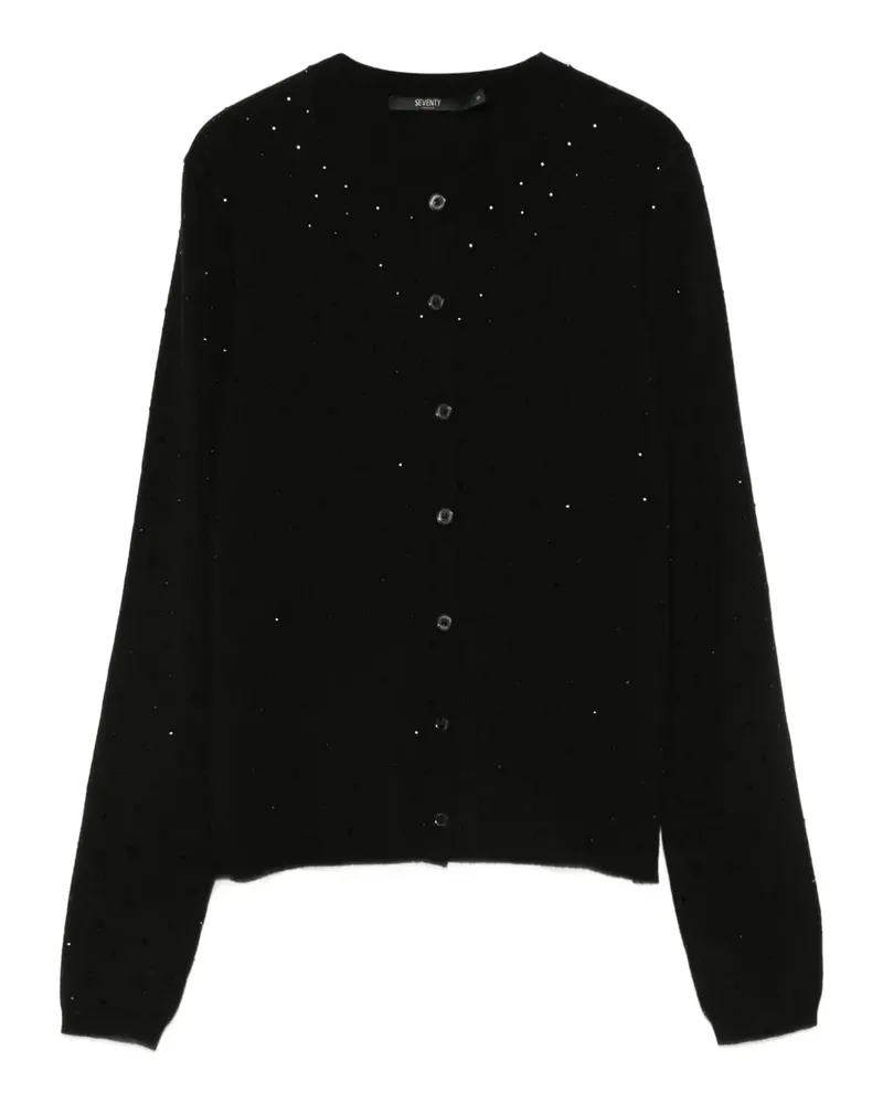 Seventy Cardigan mit verzierten Knöpfen - Schwarz Schwarz