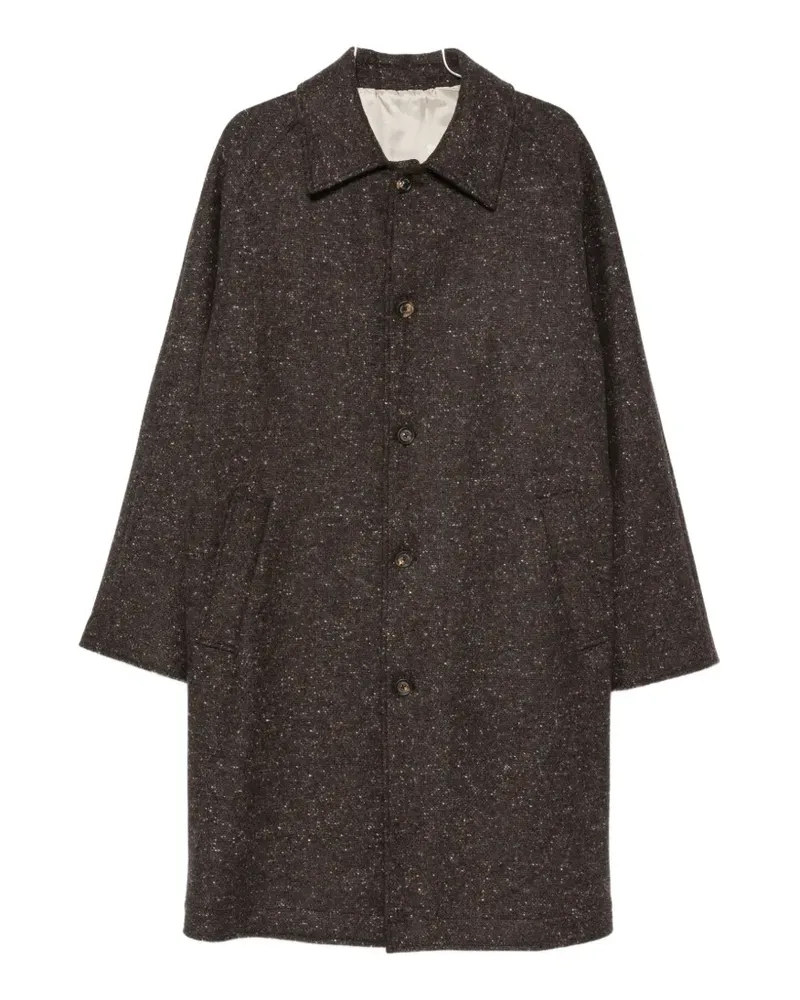 Eleventy flecked single-breasted coat - Braun Braun
