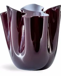 Venini Fazzoletto Opalino Vase Rot