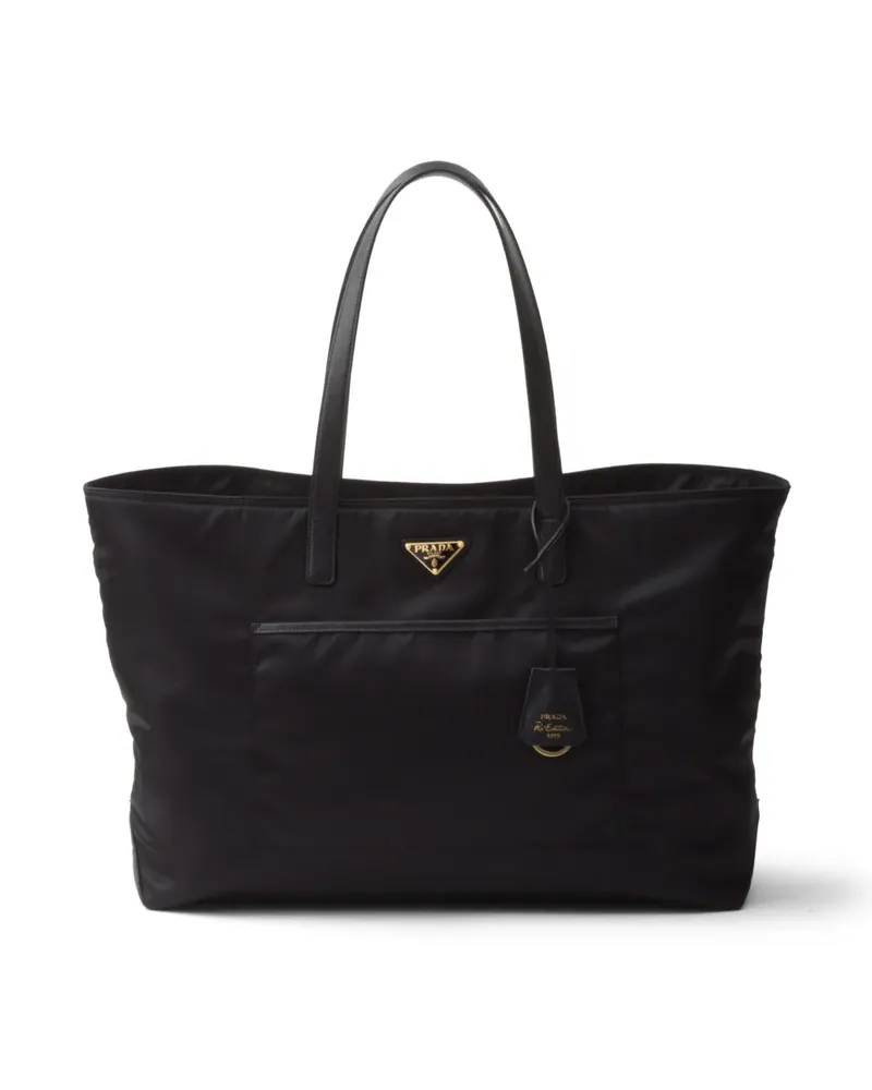 Prada Große Re-Edition 1978 Handtasche - Schwarz Schwarz