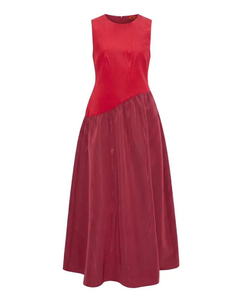 Simon Miller Laurel Midikleid aus Moiré - Rot Rot