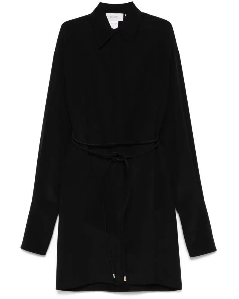 SPORTMAX Eolie Midikleid - Schwarz Schwarz