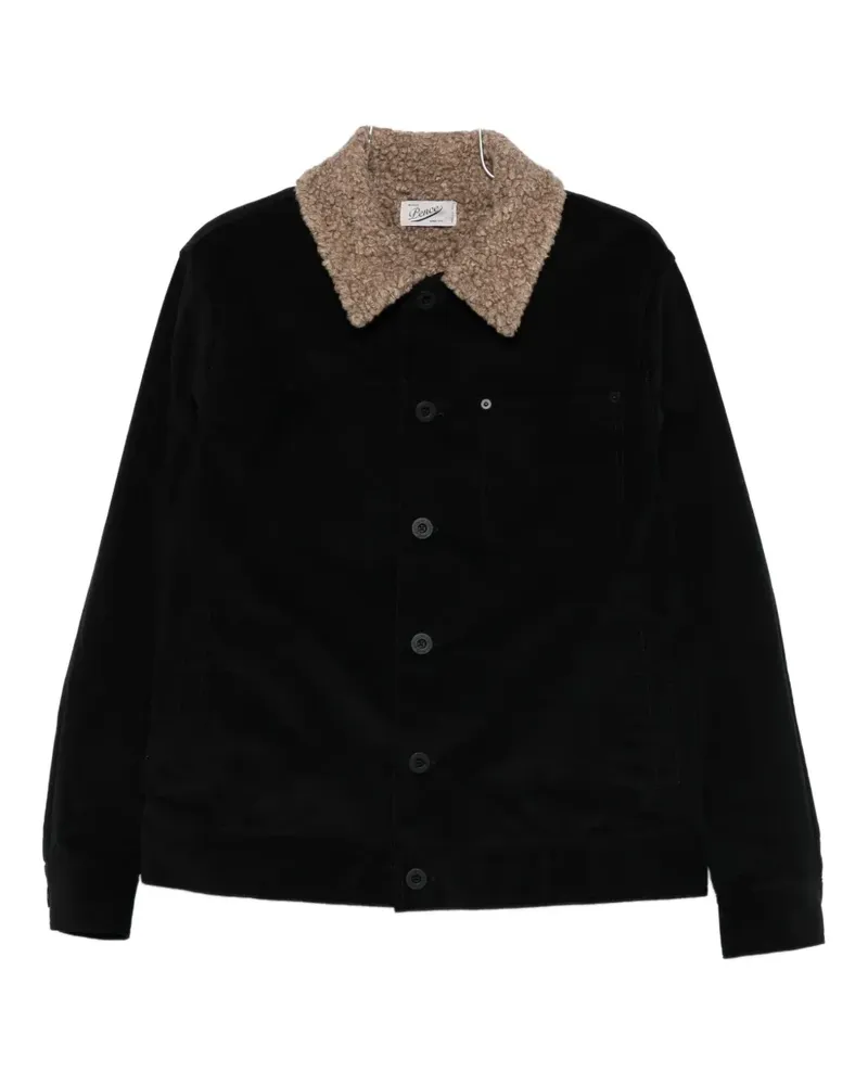 PENCE shearling-collar buttoned - Schwarz Schwarz