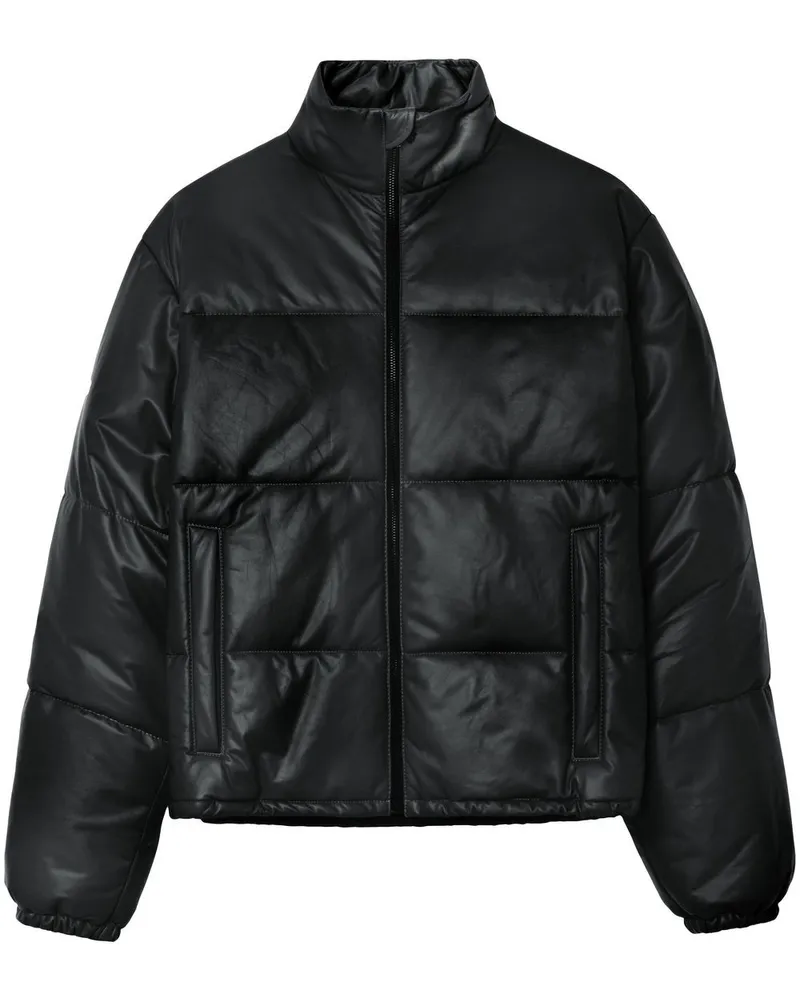 John Elliott + Co Gefütterte Pico Lederjacke Schwarz