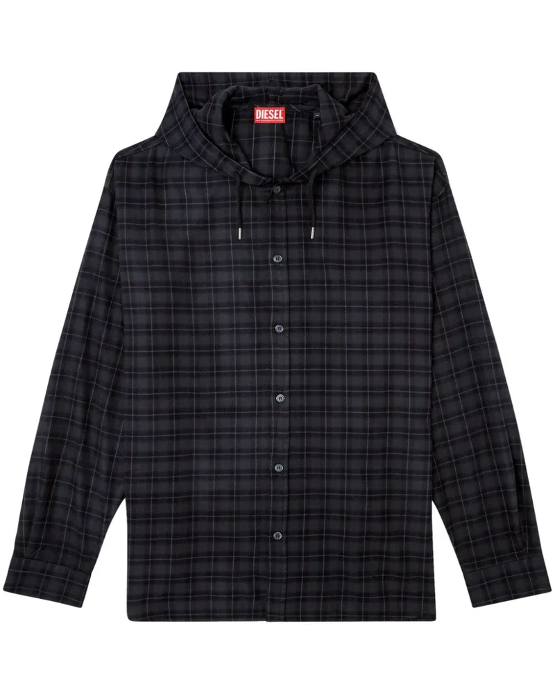 Diesel S-Dewny-Hood-B Hemdjacke - Schwarz Schwarz
