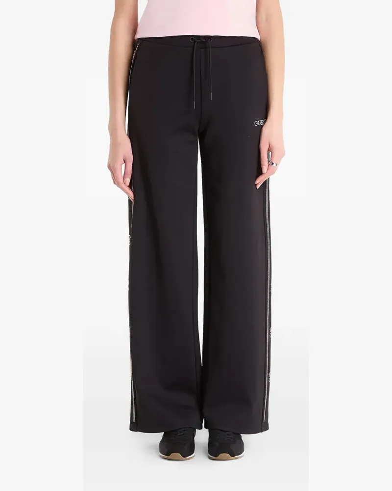 Guess logo-embellished track pants - Schwarz Schwarz