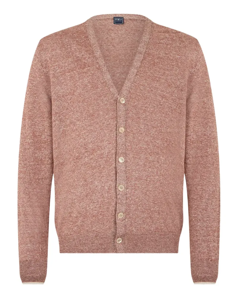 Fedeli V-neck cardigan - Rot Rot