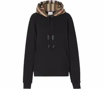 Hoodie mit Vintage-Check - Schwarz