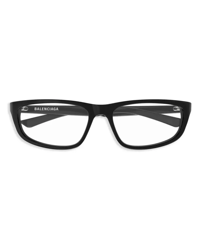 Balenciaga Brille mit breitem Gestell - Schwarz Schwarz