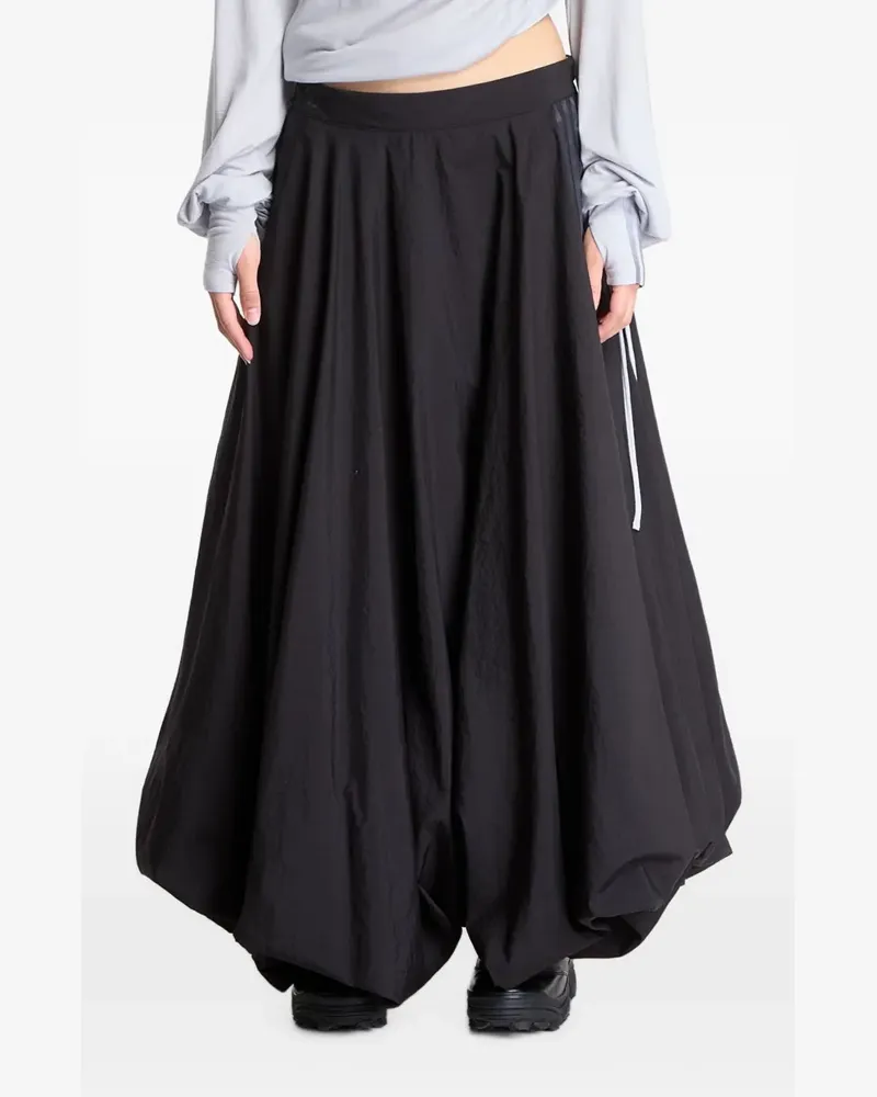 Y-3 gradient-stripe balloon maxi skirt - Schwarz Schwarz