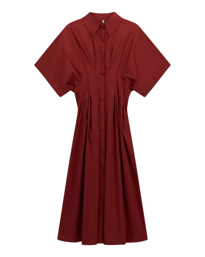 Liviana Conti Therese polo-collar shirt midi dress - Rot Rot
