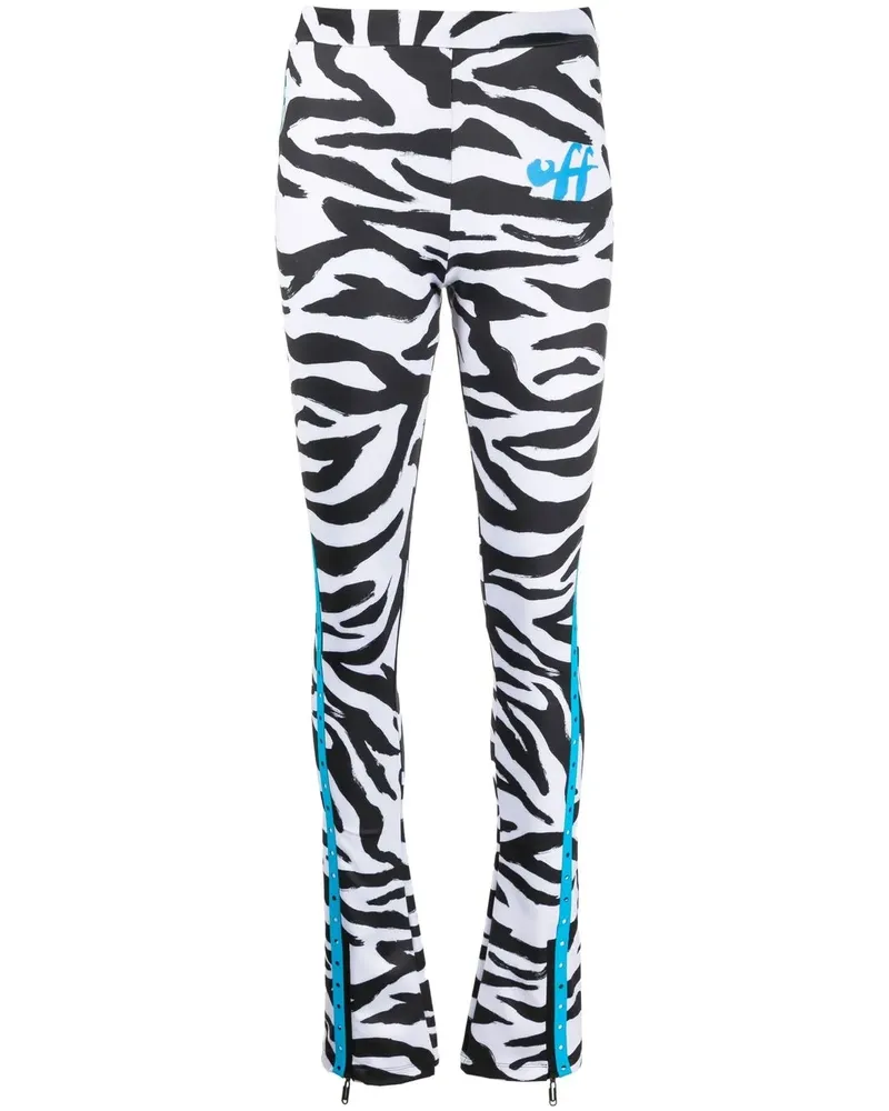 OFF-WHITE Taillenhose mit Logo-Print - Weiß Weiß