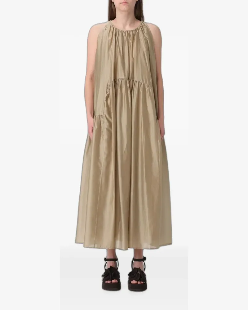 MEIMEIJ gathered tiered midi dress - Nude Nude