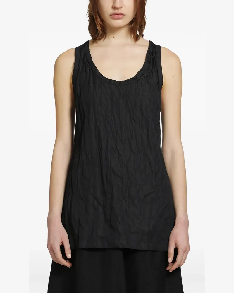 Totême crinkled cotton tank top - Schwarz Schwarz