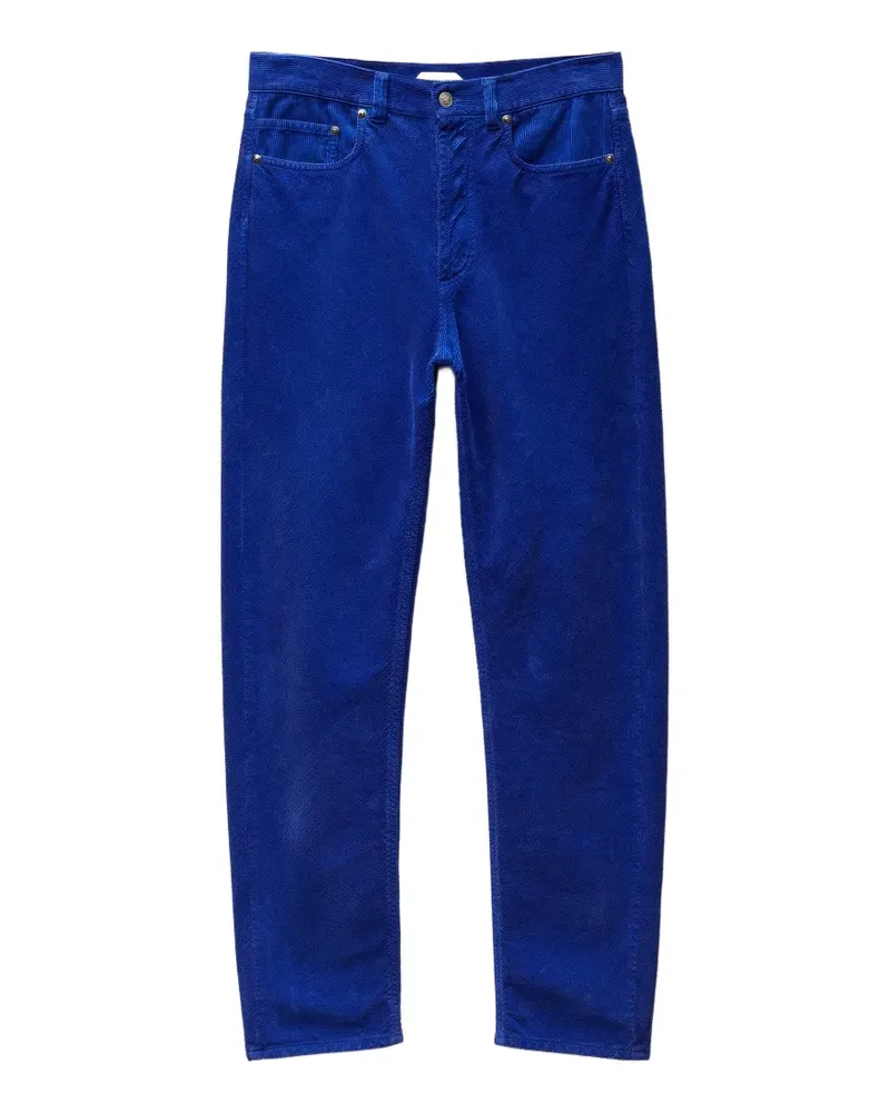 Versace Gerade Cordhose aus Samt - Blau Blau