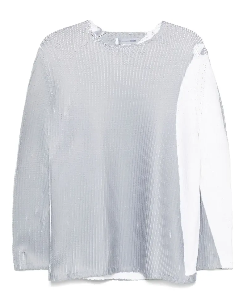Comme des Garçons Gestricktes T-Shirt - Grau Grau