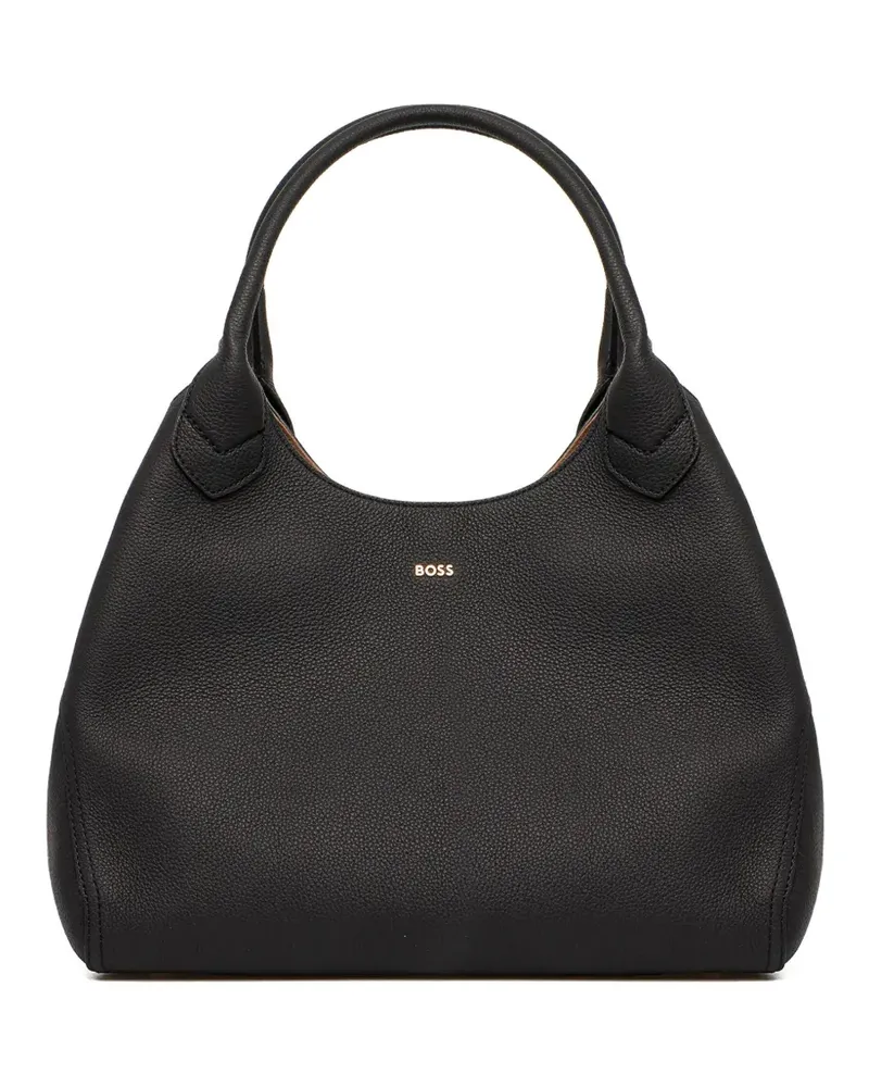 HUGO BOSS Mittelgroße Tote Bag mit Logo-Schild - Schwarz Schwarz