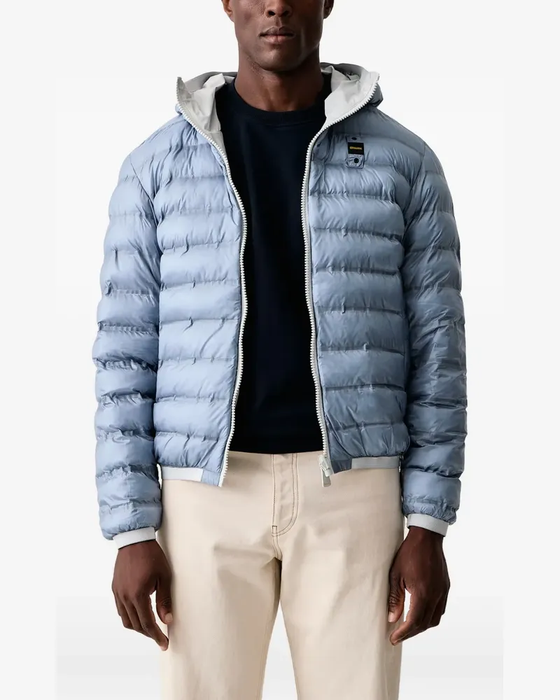 Blauer Donald reversible hooded puffer jacket Blau