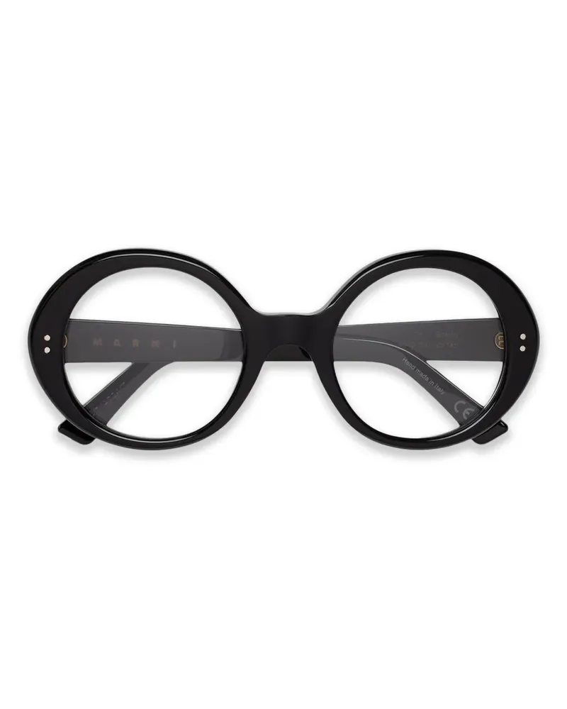 Marni Brille mit rundem Gestell - Schwarz Schwarz