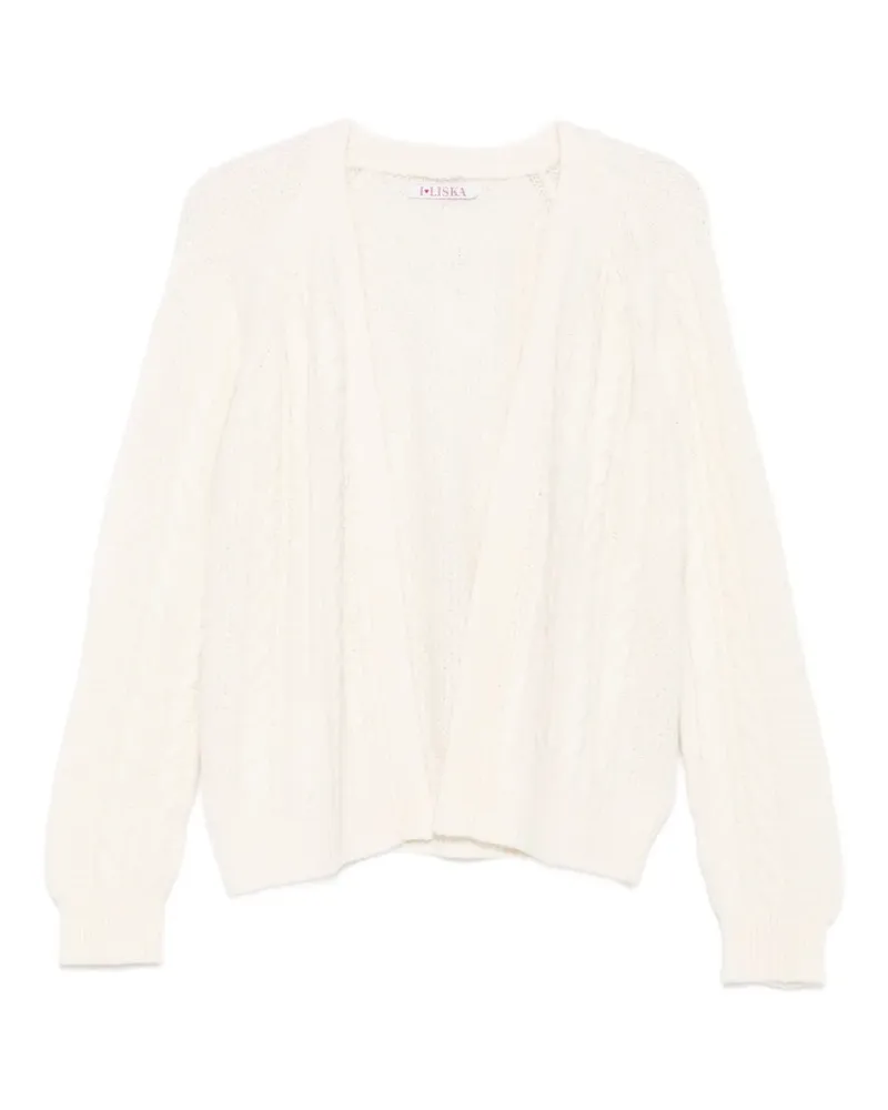 Liska Cardigan mit Zopfmuster - Nude Nude