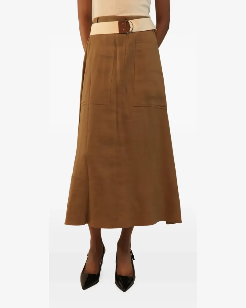tibi single-breasted suit skirt - Braun Braun