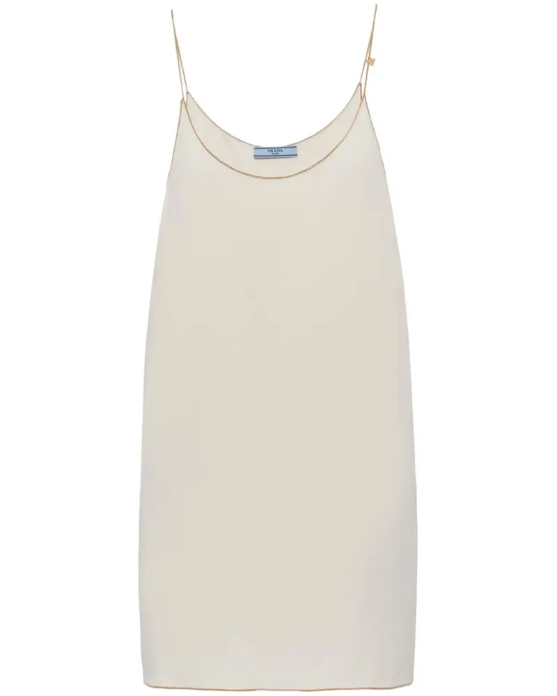 Prada Sablé Minikleid - Nude Nude