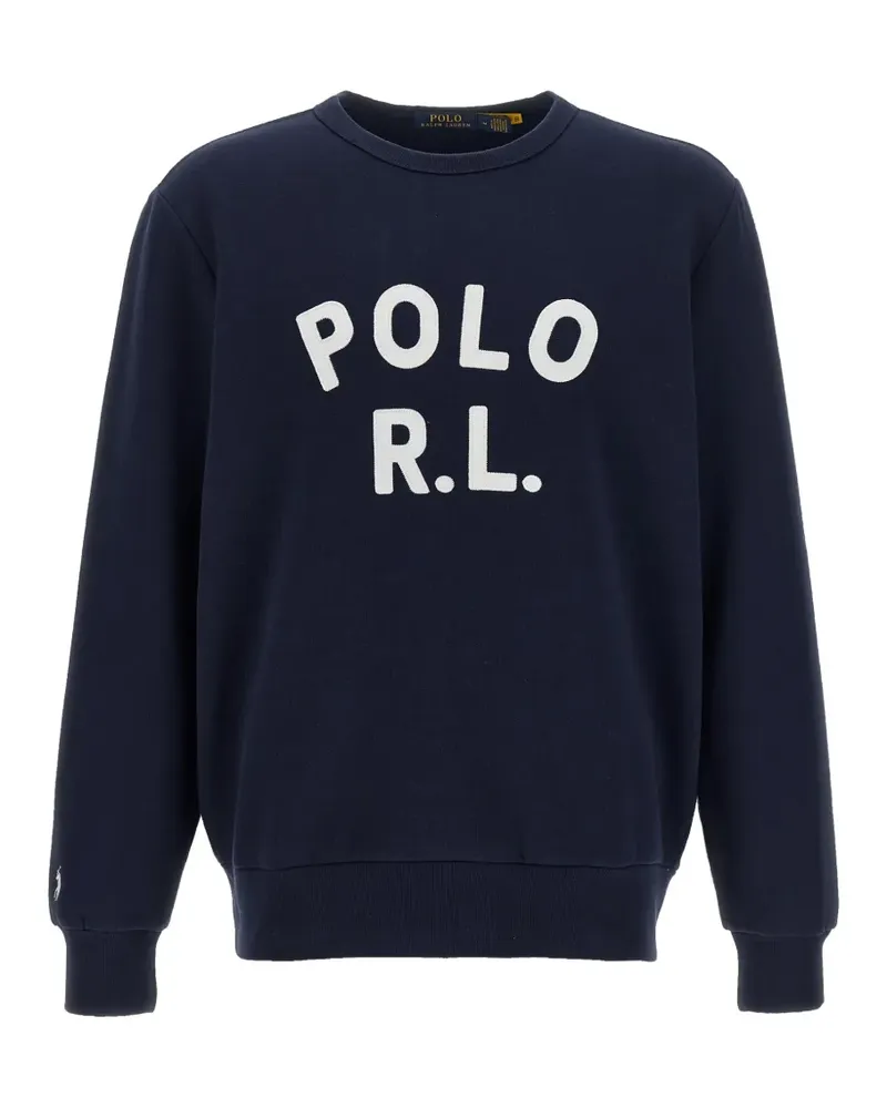 Ralph Lauren logo-patch crew-neck sweater - Blau Blau