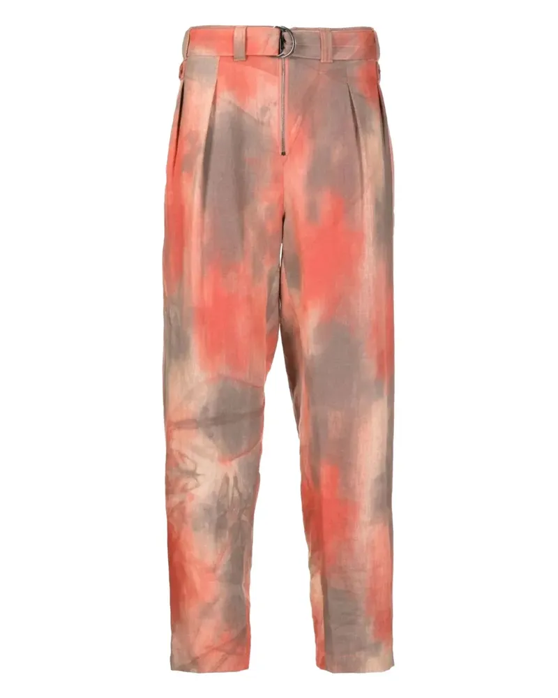 Emporio Armani Batik-Hose mit Falten - Rot Rot