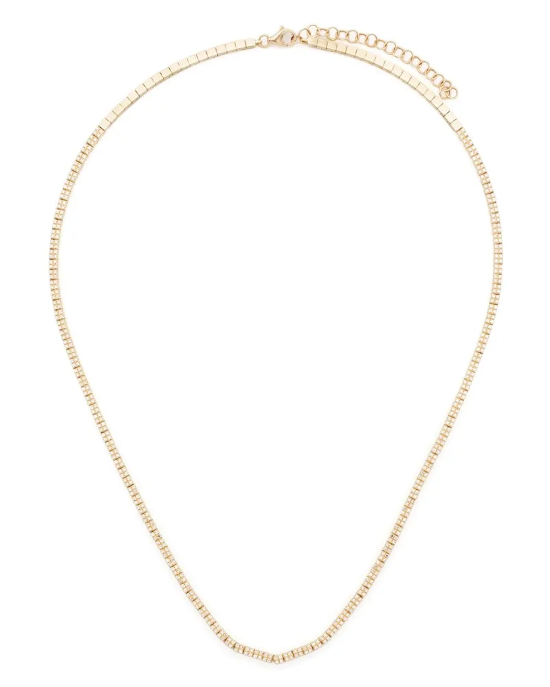 EF Collection 14kt Gelbgoldhalskette mit Diamanten Gold