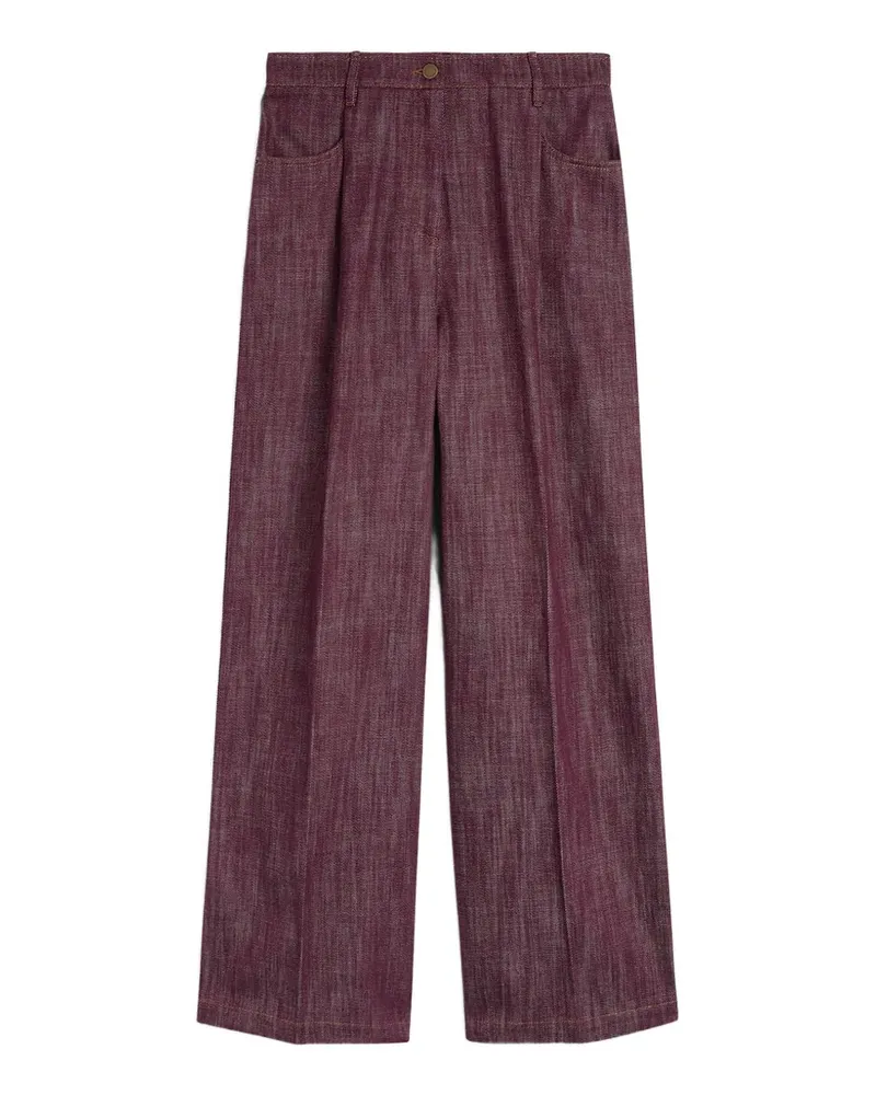 Momoni Wide-Leg-Hose mit Bundfalten - Violett Violett